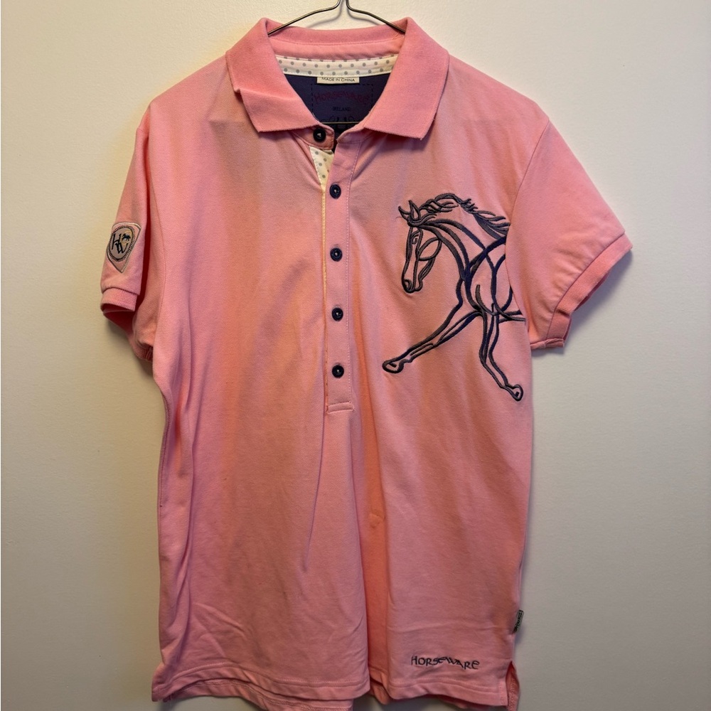 Pink Polo HorseWare Shirt